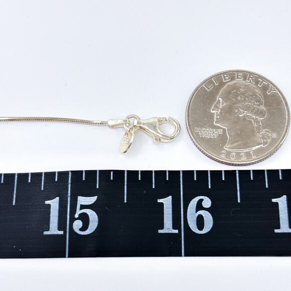 Vintage Italy Silpada Sterling Silver 925 Snake Chain Necklace 16" - Picture 3 of 4